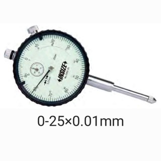 ไดอัลเกจ ขาวัดยาว 25มม ความละเอียด 0.01มม Dial Indicator Long Stroke 0-25mm × 0.01mm INSIZE 2302-25