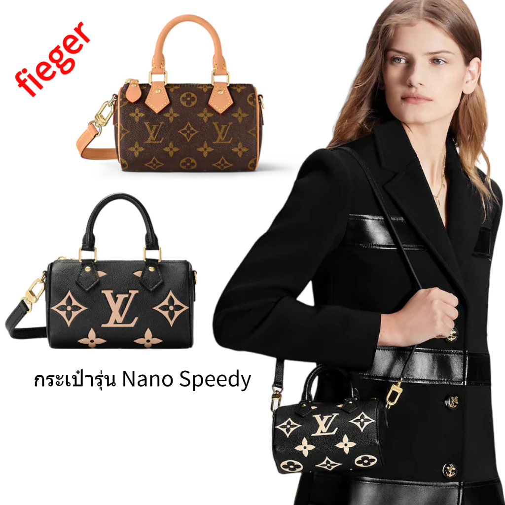 ใหม่ Louis Vuitton Classic LV Women's กระเป๋า กระเป๋ารุ่น Nano Speedy