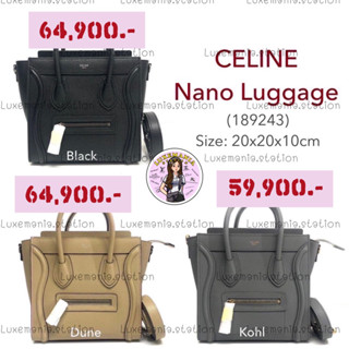 👜: New!! Celine Luggage Nano Bag 189243‼️ก่อนกดสั่งรบกวนทักมาเช็คสต๊อคก่อนนะคะ‼️