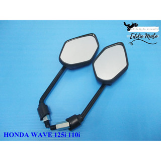 HONDA WAVE125i WAVE110i SIDE MIRROR SET (LH-RH) "BLACK" ACCESS  // กระจกมองข้าง กระจกข้าง กระจกแต่ง สีดำ