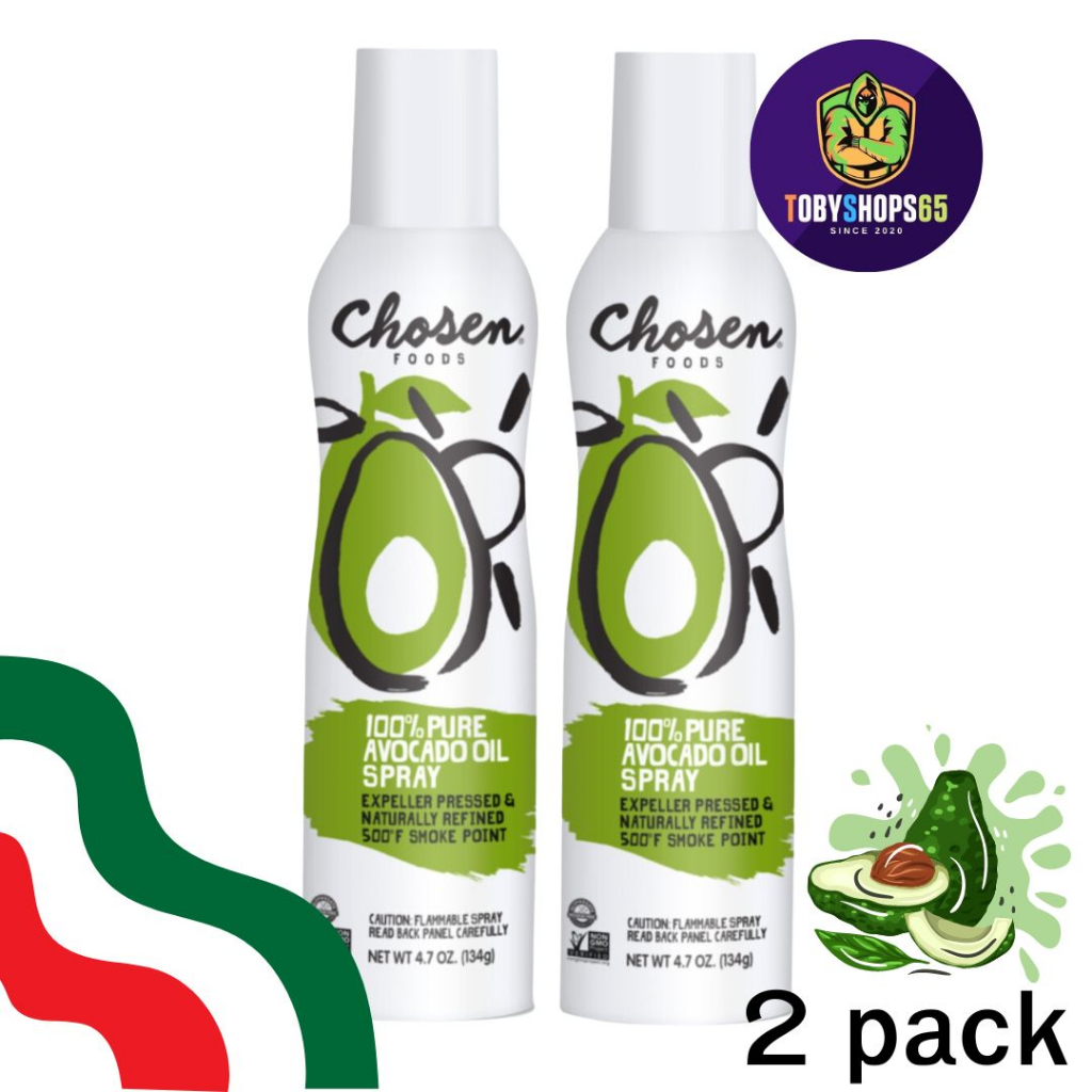 BB2023/11 2 Pack Chosen Foods 100% Pure Avocado Oil Spray 13.5 OZ น้ำมัน อโวคาโด สเปร์ย แพ็ค2ขวดใหญ่