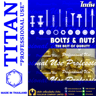 TITAN “PROFESSIONNAL USE” MADE IN THAILAND RP-4401 หัวน็อตหมวก-ทอง M6-1.0 (10ตัวใน1ห่อ)