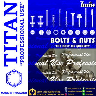 TITAN “PROFESSIONNAL USE” MADE IN THAILAND RP-4407 หัวน็อตหมวก-เงิน M5-0.8 (10ตัวใน1ห่อ)