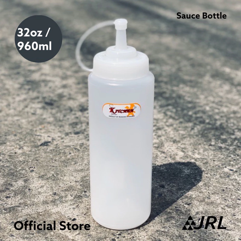 (32 oz) ขวดบีบพลาสติก สำหรับ ซอส นมข้น น้ำเชื่อม พลาสติกเนื้อหนา คุณภาพดี สะอาด ปลอดภัย ผลิตในประเทศไทย