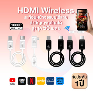 🌻 itake อุปกรณ์สะท้อนหน้าจอแบบไร้สาย HDMI สะท้อนหน้าจอแบบไร้สาย HDMI TO USB รับสัญญาณได้ถึง 50 เมตร รุ่น CS6 CS7