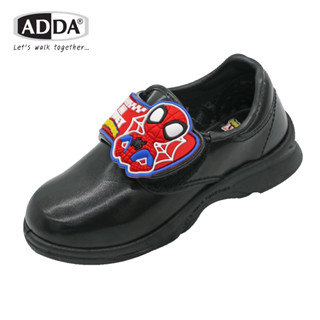 Adda รองเท้าหนังดำ รองเท้าผ้าใบ รุ่น41A16 ลายสไปเดอร์แมน