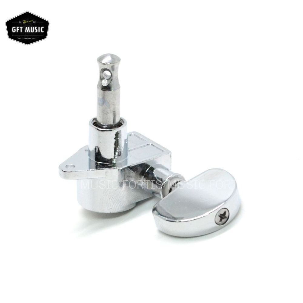 Fortis ลูกบิดกีต้าร์โปร่ง โครเมี่ยมทรง Grower LS-901 แบบรูน็อตตรง Acoustic Guitar Machine Head  แถมฟรี ปิ๊กกีต้าร์2ชิ้น - รูปที่ 2
