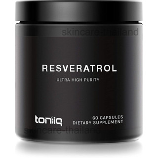 Toniiq - Ultra High Purity Resveratrol 60 Capsules 📌 exp.05/2024📌ต้านอนุมูลอิสระ ลดการอักเสบ ลดคอเรสเตอร