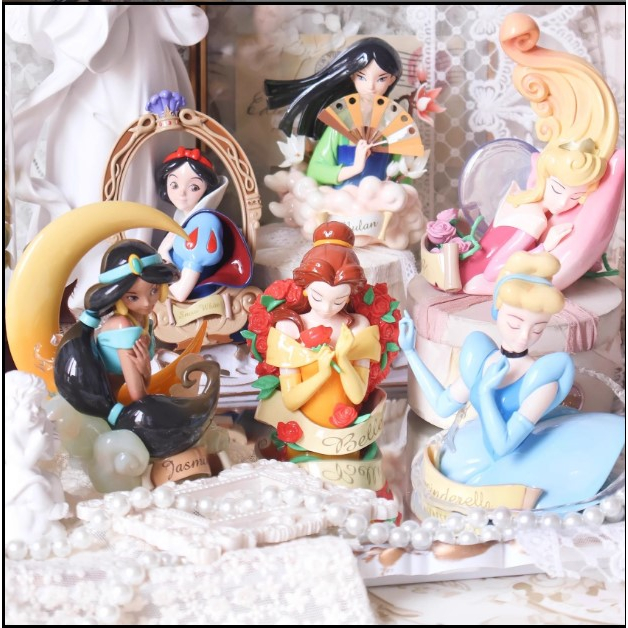 📌[พร้อมส่ง]📌โมเดลเจ้าหญิงกล่องสุ่ม Disney Princess Art Gallery Series By 52TOYS