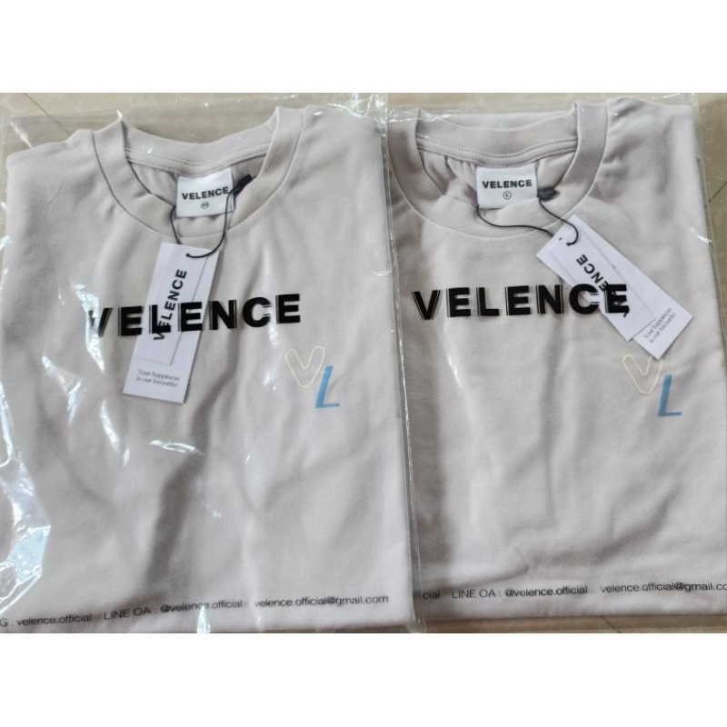 เสื้อยืด VELENCE "STAY POSITIVE สีเทา size XS 36" , L 42"