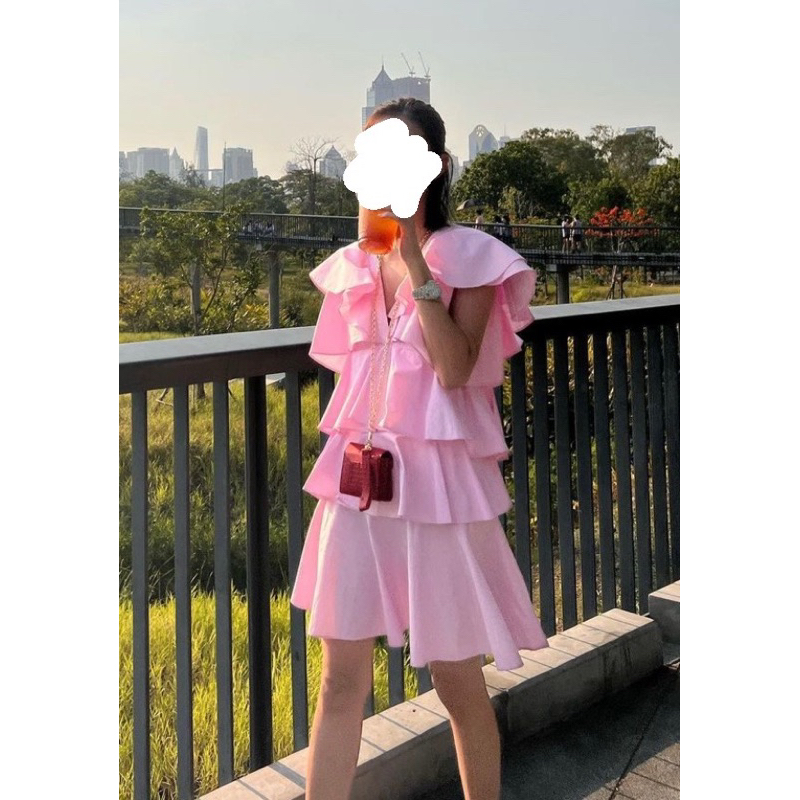 #ส่งฟรี #Used Lynaround pink dress xs