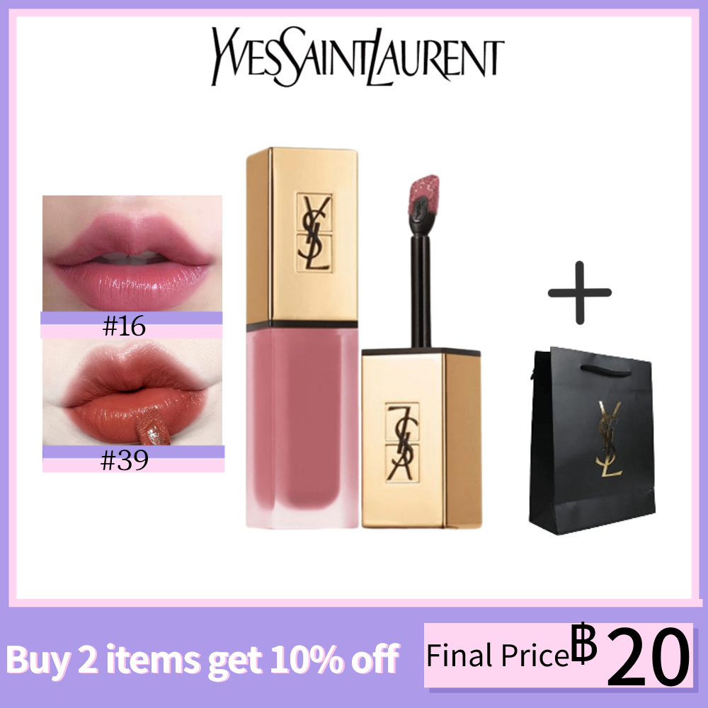 【ของแท้ 💯จัดส่งที่รวดเร็ว🚀】 YSL Yves Saint Laurent Metal Matte Lip Glaze Lipstick #39 #16 #28 #23