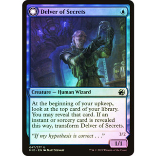 [MTG] Delver of Secrets [MID] [BLUE] [UNCOM] [FOIL] [ENG] (การ์ดเมจิค / Magic the Gathering)