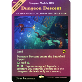 [MTG] Dungeon Descent (Showcase) [AFR] [LAND] [RARE] [FOIL] [ENG] (การ์ดเมจิค / Magic the Gathering)