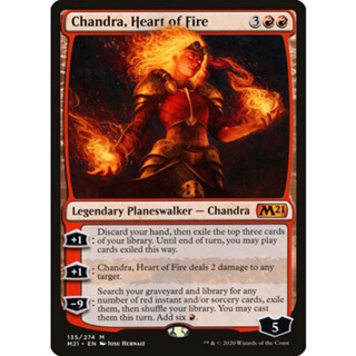 [MTG] Chandra, Heart of Fire [M21] [RED] [MYTHIC] [NORMAL][PWK] [ENG] (การ์ดเมจิค / Magic the Gathering)