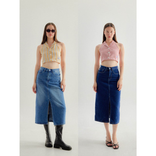 ENDOFMARCH | MAXI SKIRT JEANS กระโปรงยีนส์ยาว เอวต่ำ