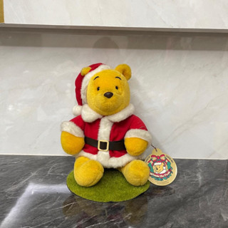 ตุ๊กตาหมีพูห์  Pooh ชุดซานต้า งานขนวินเทจ