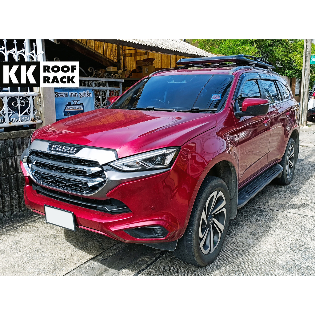แร็คหลังคา สำหรับ Isuzu new Mu-X ปี 2020 ขึ้นไป คานพร้อมถาด Carryboy + ขาแร็ค KK
