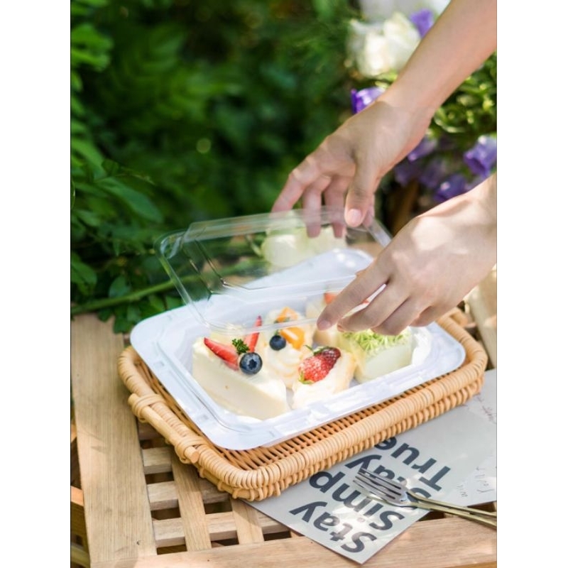 กระเช้าขนม ตะกร้าขนมHandy Boxสีขาวใส่ขนมจัดเบรค Snackboxมี2ขนาดแพ็ค10ชุดตะกร้าขนมเกาหลี - รูปที่ 3