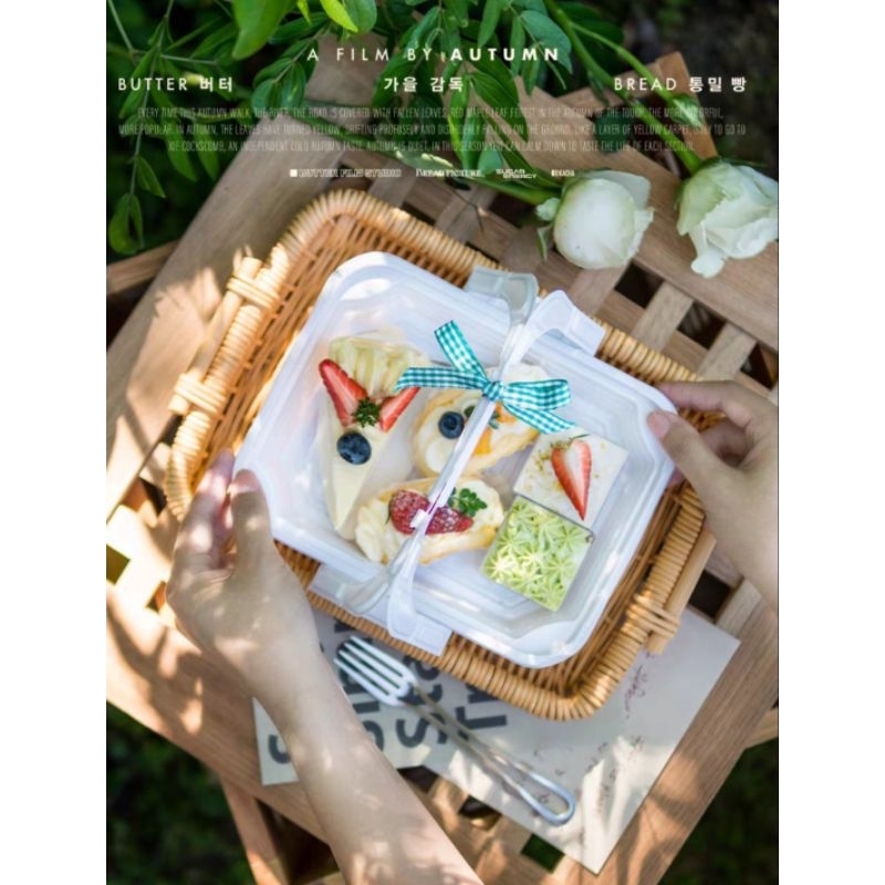 กระเช้าขนม ตะกร้าขนมHandy Boxสีขาวใส่ขนมจัดเบรค Snackboxมี2ขนาดแพ็ค10ชุดตะกร้าขนมเกาหลี - รูปที่ 4