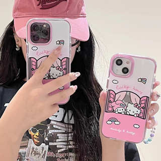 ✨NEW✨เคสไอโฟน 14 Pro Max 13 12 11 เคส for iPhone 13 hello kitty พกง่ายๆ การป้องกันการตก Case