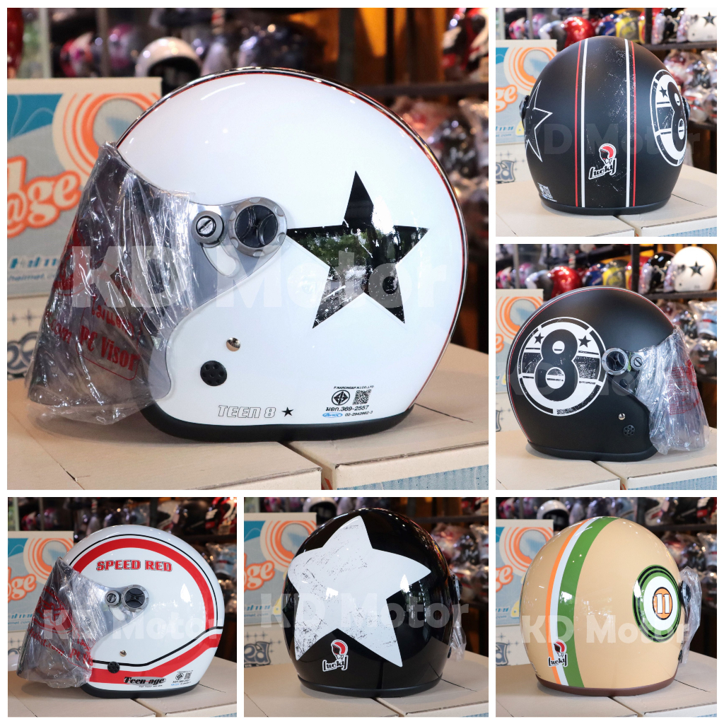 อัปเดต!! หมวกกันน็อคเต็มใบเปิดหน้า AVEX Teenage ลายใหม่ พร้อมชิลด์สีเทา