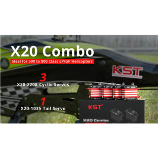 X20 Combo Brushless Servos - X20-2208 V8.0 + X20-1035 V 3.0 Combo Set for RC Helicopter