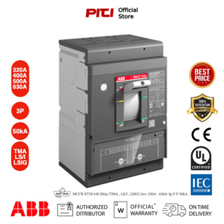 ABB เบรกเกอร์ MCCB XT5S 630 Ekip ( TMA , LS/I , LSIG ) In= 320A - 630A 3p F F 50kA