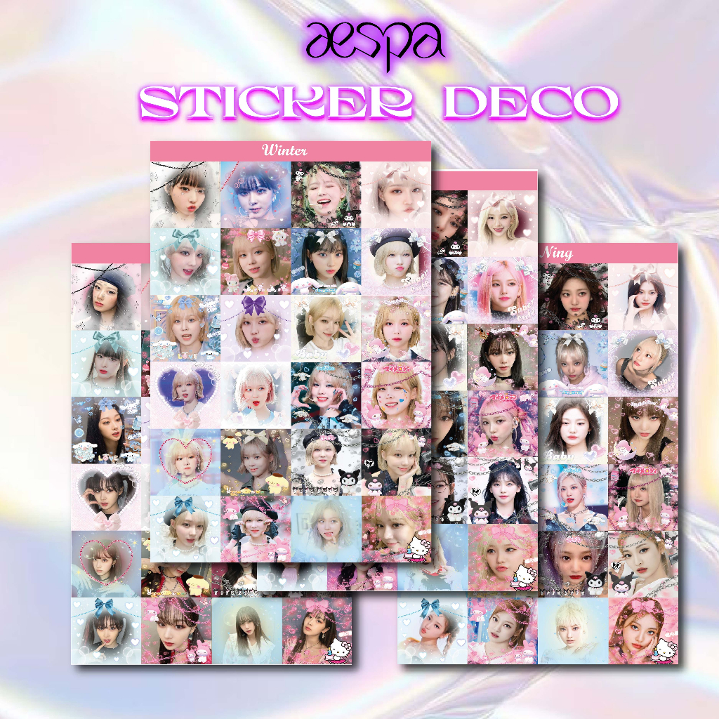 ✧˚ ༘ ⋆｡˚ [kpop mail sticker dicut] ˚｡⋆ ༘˚✧ สติกเกอร์ตกแต่ง ไดคัท aespa