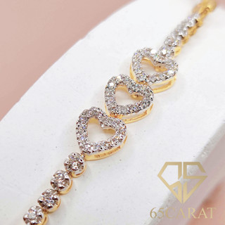 65Carat - ข้อมือเพชรแท้น้ำ100 ดีไซส์น่ารัก มีห่วงปรับระดับ