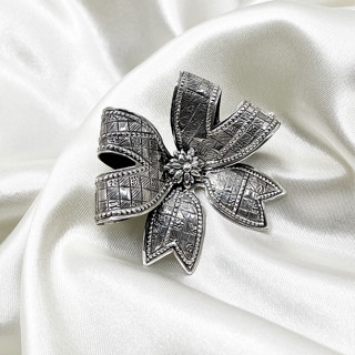 กิ๊บติดผมรูปโบว์ กิ๊บติดผมเงินแท้ เครื่องประดับผมเงินแท้ 925 : DSP 925 Sterling Silver Hair Clip [FSP0392]