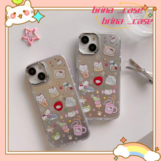 ❤️ส่งของขวัญ❤️ เคสไอโฟน 11 12 13 14 Pro Max พื้นผิวกระจก แฟชั่น การ์ตูน ความนิยม เรียบง่าย Case for iPhoneป้องกันการตก