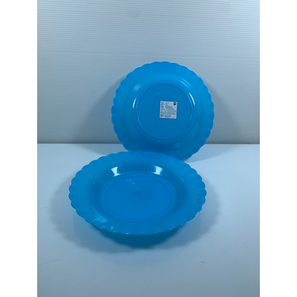 จานสีพลาสติก No.0031 sn 8 นิ้ว มี3สี ยกโหล12ชิ้น - รูปที่ 3