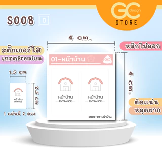สติ๊กเกอร์สวิตซ์ไฟ "ขายแยกชิ้น" แบบใส ติดแน่น ไม่เหนียว สติ๊กเกอร์ติดสวิตซ์ไฟ หมึกติดทน S008