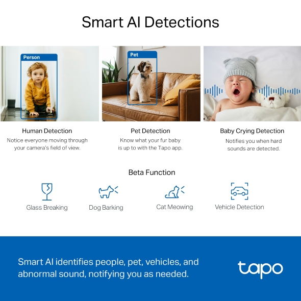 ปรับราคาลง.. TP-Link Tapo C220 4MP 2K QHD ที่คมชัดเป็นพิเศษWi-fi Wireless IP Camera ด้วยระบบ Night Vision ขั้นสูง- 2 ปี