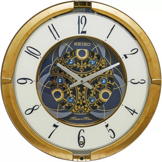 นาฬิกาแขวนผนัง ตัวเรือนพลาสติก SEIKO Melodies in Motion Swarovski Crystal Clock รุ่น QXM387G สีทอง QXM397S สีเทา