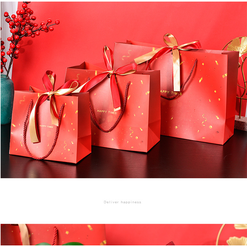 GIDA ถุงของขวัญ ของรับไหว้ ถุงกระดาษ ถุงสีแดง ตรุษจีน