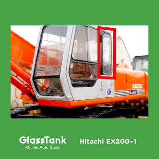 กระจกบานข้างซ้าย Hitachi EX200-1กระจกแม็คโคร