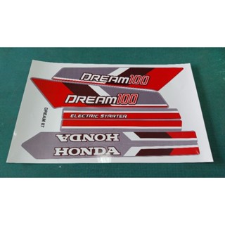 สติ๊กเกอร์ Honda Dream100 พร้อมไดคัทตามรูปทรง