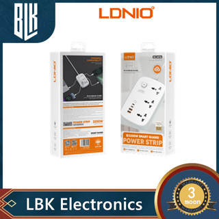 LDNIO SC3416 ปลั๊กพ่วง ปลั๊กไฟ 3Socketรองรับ65W PD3.0+60W QC3.0 Fast chargeชาร์จเร็ว กำลังไฟ 3250W-สายยาว 2เมตร SC3416