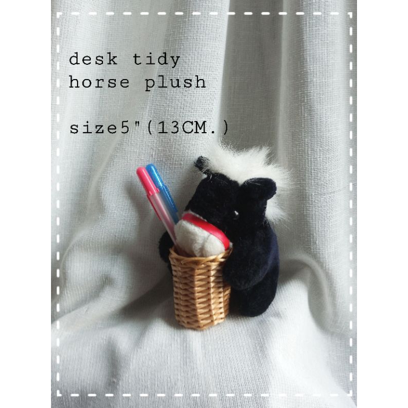 Horse plush 🐎 ตุ๊กตาม้า ม้าแข่ง ขนาด5นิ้ว ✍️ที่ใส่ปากกา