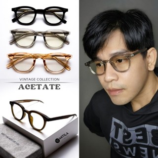 กรอบแว่นตาอะซิเตท เสริมโครงด้านใน​ 100% Acetate​ แข็งแกร็ง, ทนทาน, สีไม่ลอก​ แว่นสายตา มีบริการตัดเลนส์สายตา รุ่น5250