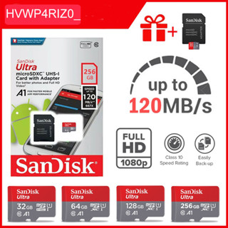 SanDisk Ultra Micro Memory Card Speed 120mbs 32GB 64G 128GB พิเศษสำหรับ กล้องวงจรปิดไร้สาย กล้อง กล้องติดรถยนต์ SD card