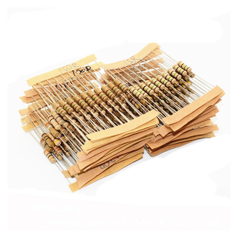 (10ตัว) ตัวต้านทาน 1/2W (0.5W), 10 โอห์ม - 910 โอห์ม ความคาดเคลื่อน 5% 10pcs Carbon Film Resistor Ohm 10R ~ 910R