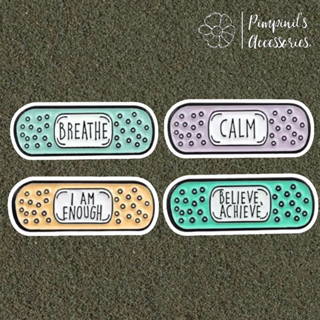 ʕ •ᴥ•ʔ ✿ พร้อมส่ง : เข็มกลัดเซ็ทพลาสเตอร์ปิดแผล | Plaster Enamel Brooch Pin Set.