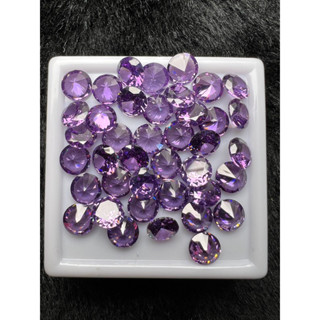 cz Amethyst Round 7.00 mm 10 pieces