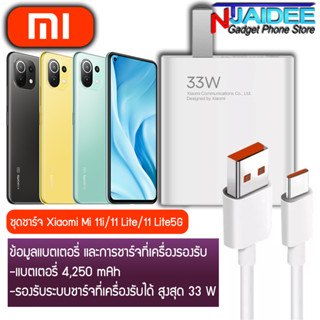 หัวชาร์จสำหรับ Xiaomi Mi 11i/11 Lite/11 Lite5G รองรับการชาร์จไว 33 วัตต์ และสำหรับ Xiaomi รุ่นอื่นๆ