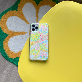 amuse stuff-green floral case เคสสกรีนลายดอกไม้