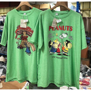 ย2634 🧸PEANUTS เสื้อยืดโอเวอร์ไซส์ Oversize แขนสั้น คอกลม สไตล์เกาหลี ผ้าคอตตอน