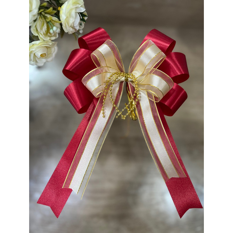 โบว์สำเร็จ ขนาด 15*20 cm พร้อมชีฟอง